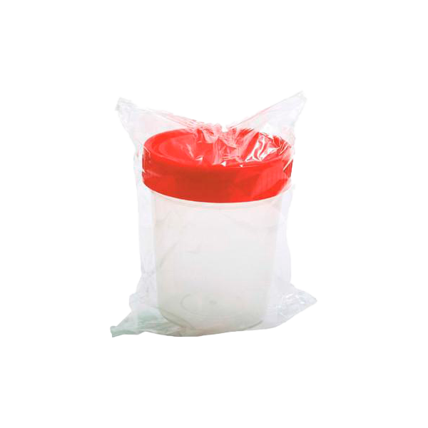 Vaso para toma de muestra.